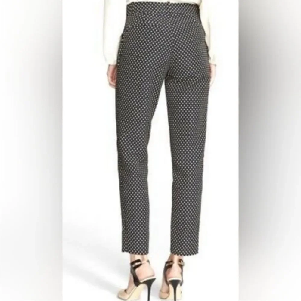 Kate Spade Margaux Cafe Dot Cropped Polka Dot Design Textured Pockets Pants